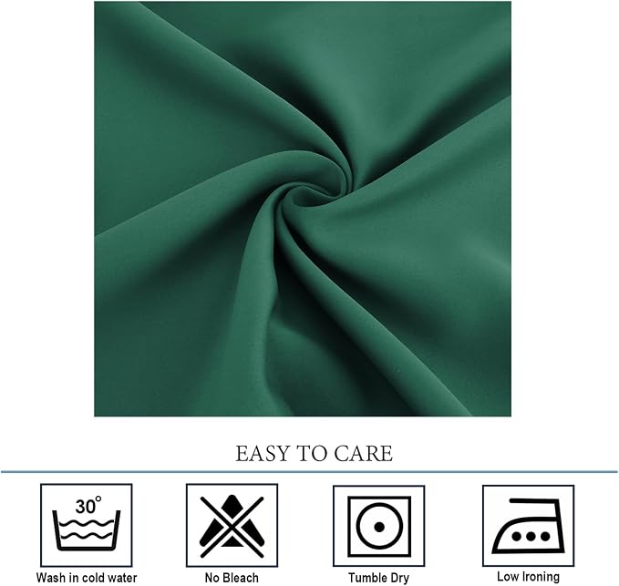 Diraysid Green Grommet Blackout Curtains - Image 8