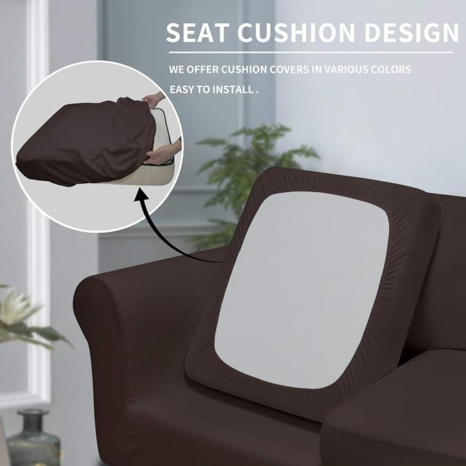 Easy-Going 4 Pieces Oversized Stretch Soft Couch Cover - Image 3