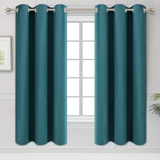 Diraysid Sea Teal Grommet Blackout Curtains by Diraysid%2C+refresh+your+life