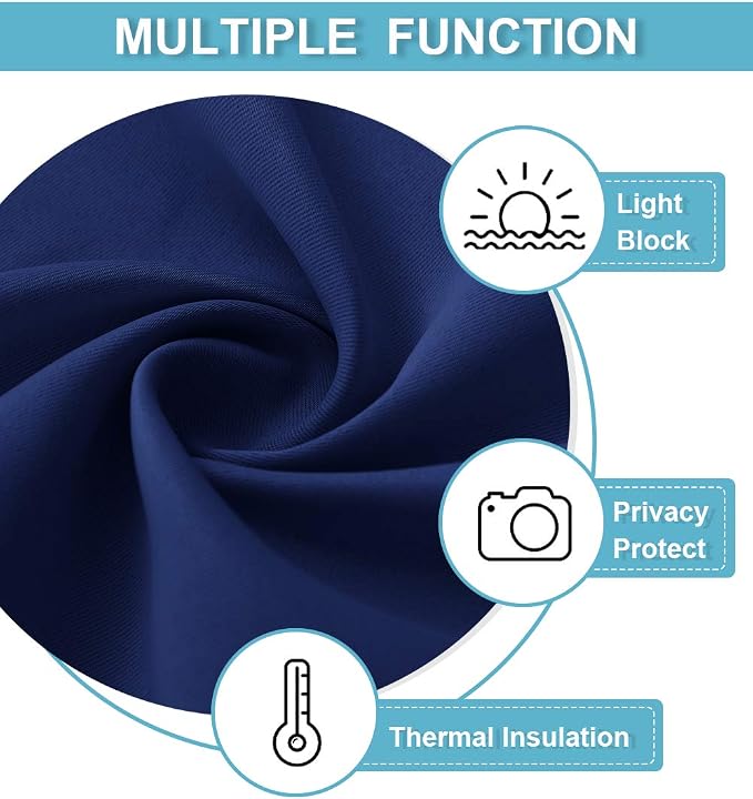 RYB HOME Short Blackout Curtains - Image 7