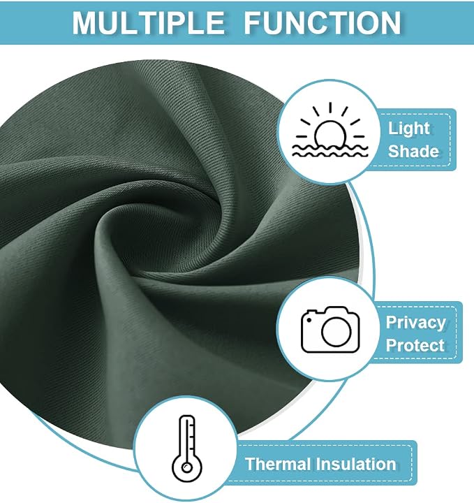 RYB HOME Blackout Curtains for Bedroom 84 inches Long 2 Panels Set, Privacy - Image 7