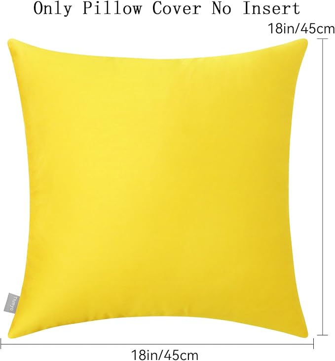 Thmyo 4-Pack 100% Cotton Comfortable Solid Decorative Throw Pillow Case Square - Image 7