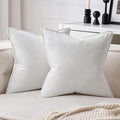 MIULEE Pure White Velvet Throw Pillow Covers 20x20 Soft Decorative Solid Square by MIULEE