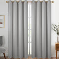 Diraysid Light Grey Grommet Blackout Curtains by Diraysid%2C+refresh+your+life