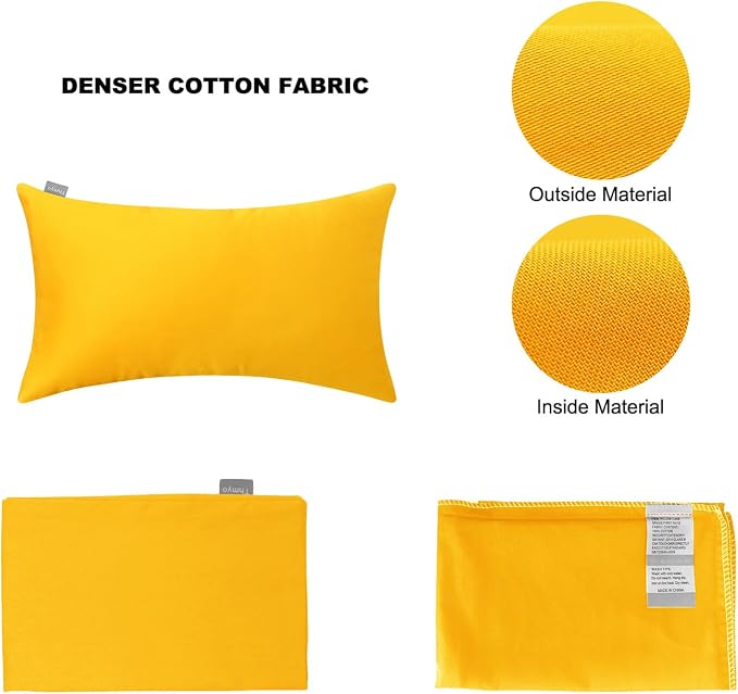 4-Pack 100% Cotton Lumbar Comfortable Solid Decorative Throw Pillow Case - Image 5