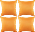 4-Pack 100% Cotton Comfortable Solid Decorative Throw Pillow Case Square by Thmyo