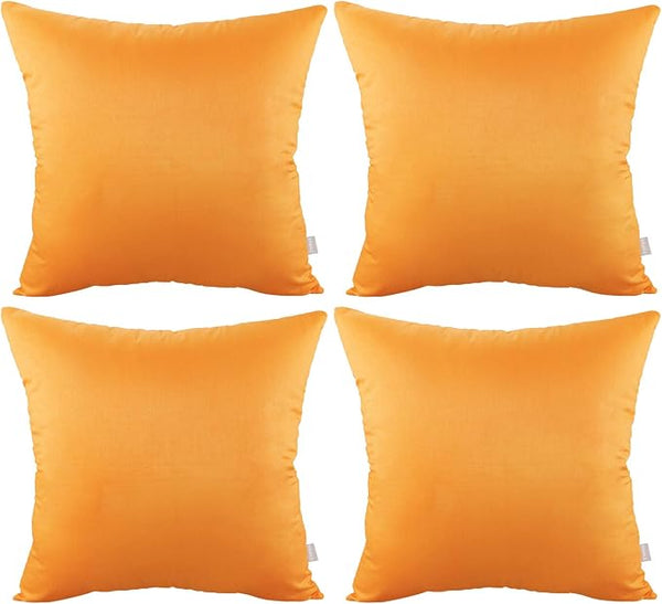 4-Pack 100% Cotton Comfortable Solid Decorative Throw Pillow Case Square by Thmyo