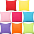 Preboun 8 Pcs 16 x 16 Inch Fresh Colors Decorative Throw Pillow Covers Mixed by Preboun