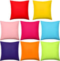 Preboun 8 Pcs 18 x 18 Inch Fresh Colors Decorative Throw Pillow Covers Mixed by Preboun