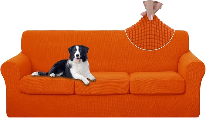U-NICE HOME 4 Pieces Stretch Couch Cover Sofa Cover Washable Sofa Slipcover by U-NICEHOME