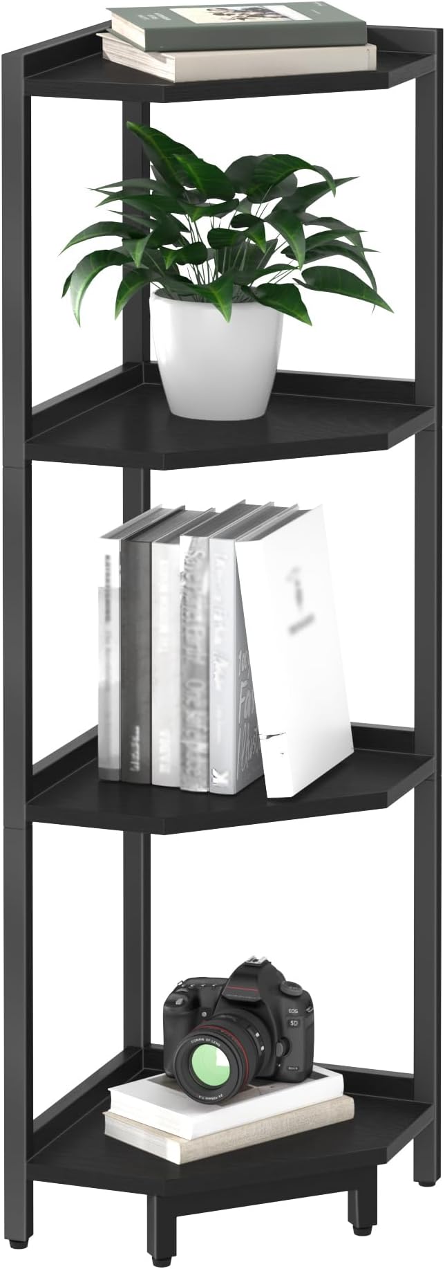 Hzuaneri Corner Shelf Stand, Corner Bookshelf, Storage Standing Shelf Unit - Image 8