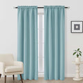 OVZME Aqua Blackout Curtains for Bedroom 84 Inch Length 2 Panels Set, Thermal by OVZME