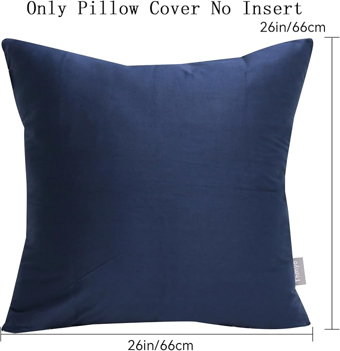 Thmyo 4-Pack 100% Cotton Comfortable Solid Decorative Throw Pillow Case Square - Image 5