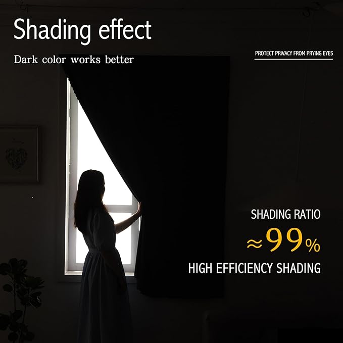 Adhesive Blackout Curtains- Self Stick Curtain No Rod Needed Easy to Hang - Image 4