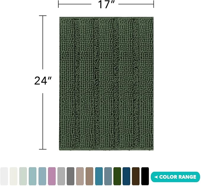 Turquoize Luxury Chenille Bath Rug - Image 2