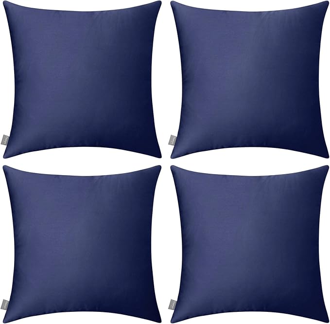 Thmyo 4-Pack 100% Cotton Comfortable Solid Decorative Throw Pillow Case by Thmyo