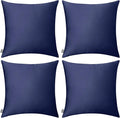 Thmyo 4-Pack 100% Cotton Comfortable Solid Decorative Throw Pillow Case Square by Thmyo
