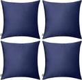 Thmyo 4-Pack 100% Cotton Comfortable Solid Decorative Throw Pillow Case Square by Thmyo