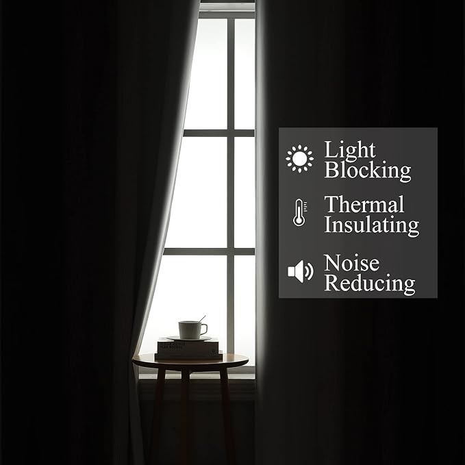 Estelar Textiler Purple and Greyish White Blackout Curtains 96 Inches Long - Image 3