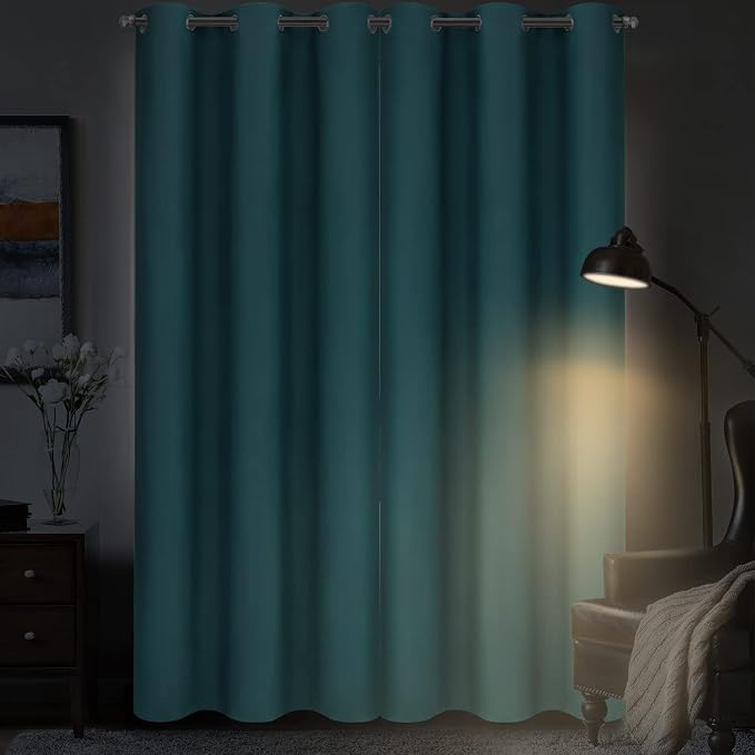 Diraysid Sea Teal Grommet Blackout Curtains - Image 4