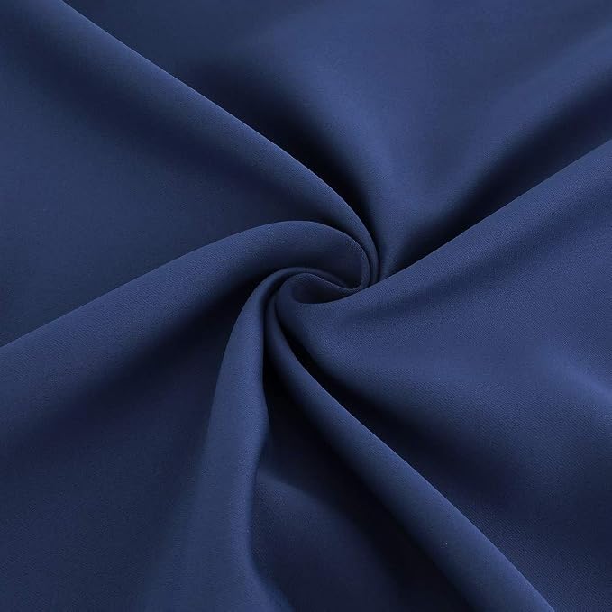 Diraysid Navy Blue Grommet Blackout Curtains - Image 7