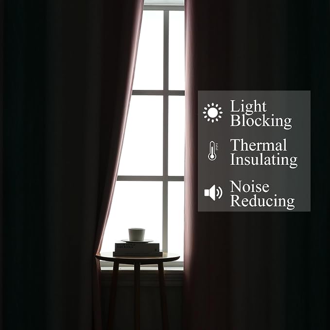 Estelar Textiler Pink and Teal Gradient Blackout Curtains - Image 3