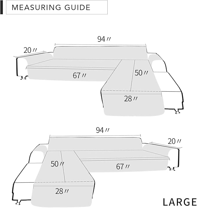Easy-Going Sofa Slipcover L Shape Sofa Cover Sectional Couch Cover Furniture - Image 7