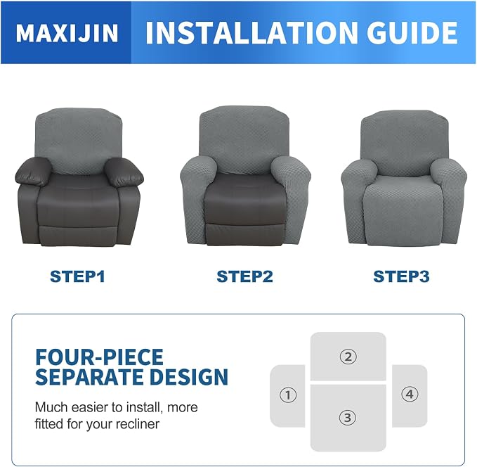 MAXIJIN Recliner Cover Slipcovers - Image 7