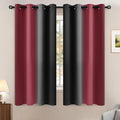 Yakamok Blackout Ombre Burgundy and Black Curtains by Yakamok