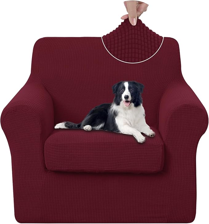 U-NICE HOME 2 Pieces Chair Covers Stretch Couch Cover Sofa Cover Washable Chair by U-NICEHOME