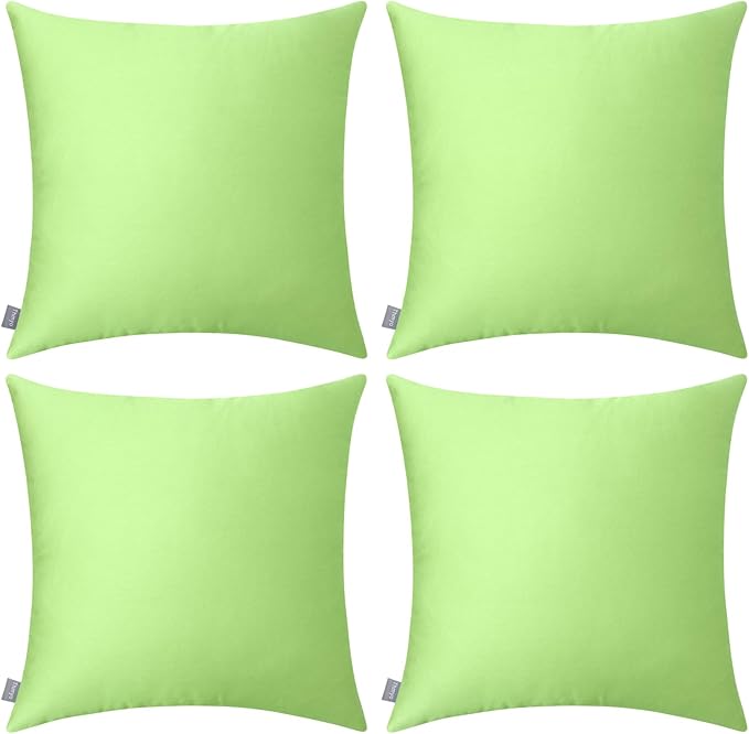 Thmyo 4-Pack 100% Cotton Comfortable Solid Decorative Throw Pillow Case by Thmyo