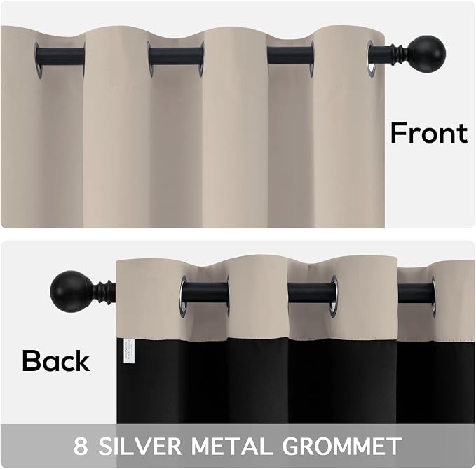 Yakamok 100% Blackout Curtains for Bedroom 84 Inch Length, Complete Light - Image 6