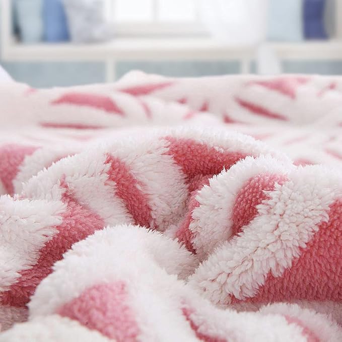 LOMAO Sherpa Fleece Blanket for Mom Cozy Soft Throw Blanket for Women Men - Image 4