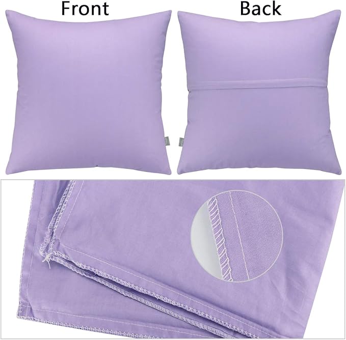 Thmyo 4-Pack 100% Cotton Comfortable Solid Decorative Throw Pillow Case Square - Image 6