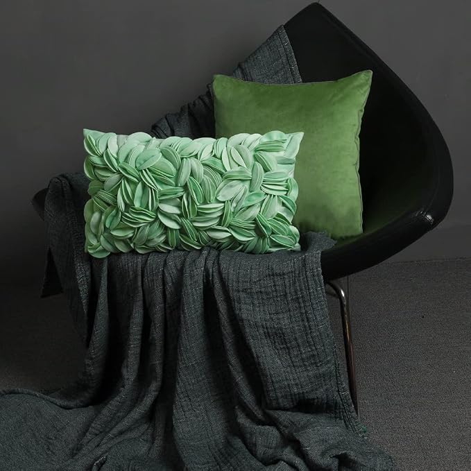 KINGROSE 3D Flower Accent Throw Pillow Cover Soft Pillow Case Sham Decorative - Image 6