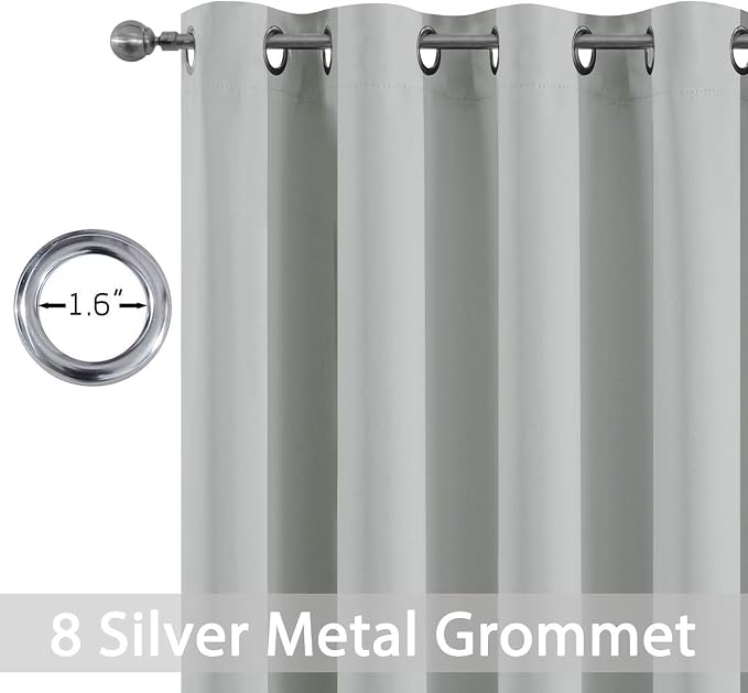 Yakamok Blackout Curtains Room Darkening Thermal Insulated Grommet top Window - Image 4