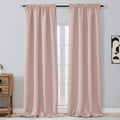 OVZME Blush Pink Blackout Curtains 108 Inches Long 2 Panels, Solid Light by OVZME