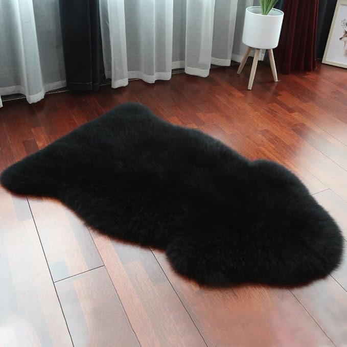 IRIWOOL Premium Genuine Fur Sheepskin Rug Real Australia Sheepskin Natural - Image 2