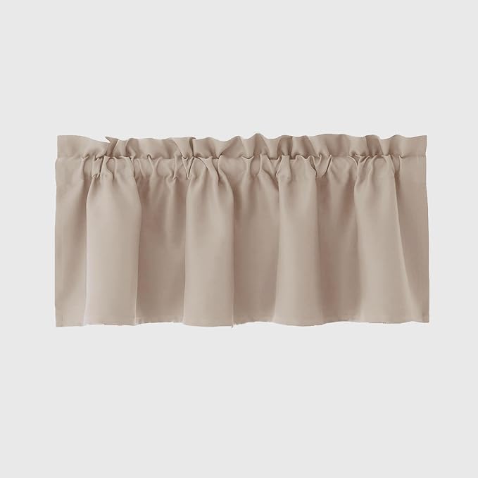Hiasan Valance Curtains for Kitchen Blackout Thermal Insulated Solid Window - Image 8