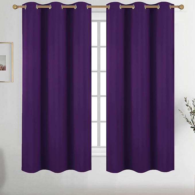 Diraysid Purple Grommet Blackout Curtains by Diraysid%2C+refresh+your+life