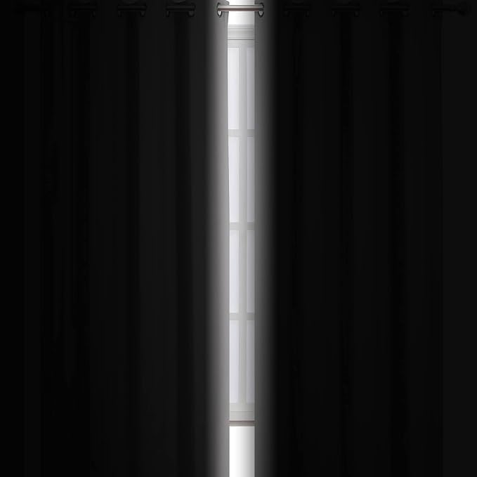 LEMOMO Blackout Curtains 66 x 95 inch/Light Grey Curtains Set of 2 - Image 3