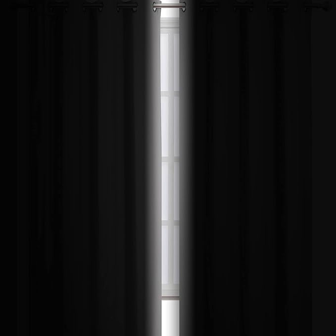 LEMOMO Blackout Curtains 52 x 95 inch/Light Grey Curtains Set of 2 - Image 3