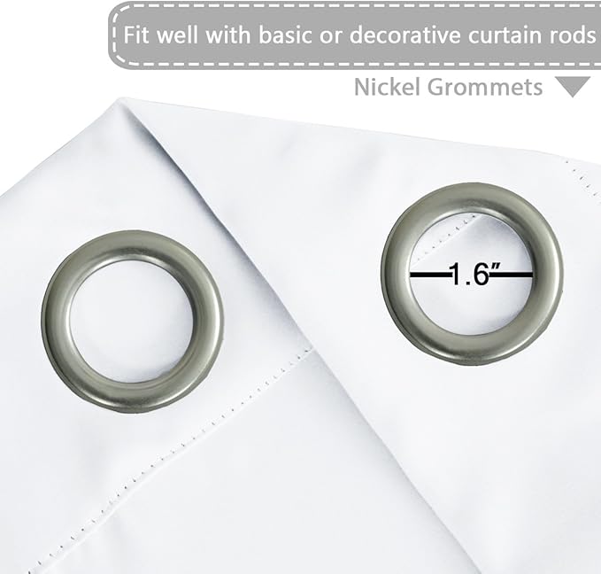 H.VERSAILTEX Patio White Curtains 100 x 96 Inches - Image 4