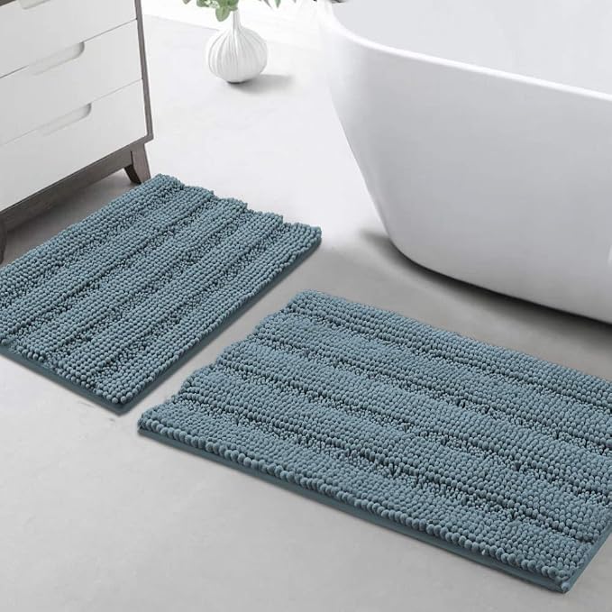 Turquoize Chenille Bathroom Rugs Set by Turquoize