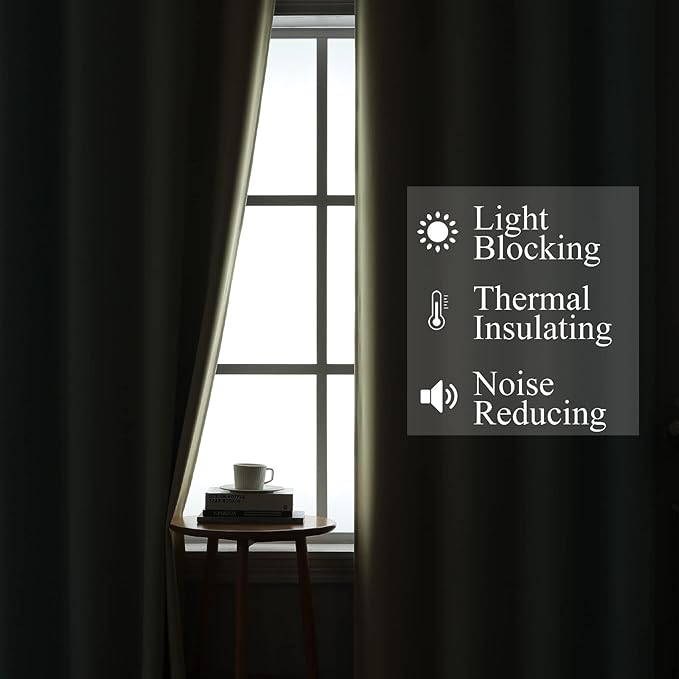 Estelar Textiler Aqua and Beige Blackout Curtains & Drapes - Image 3