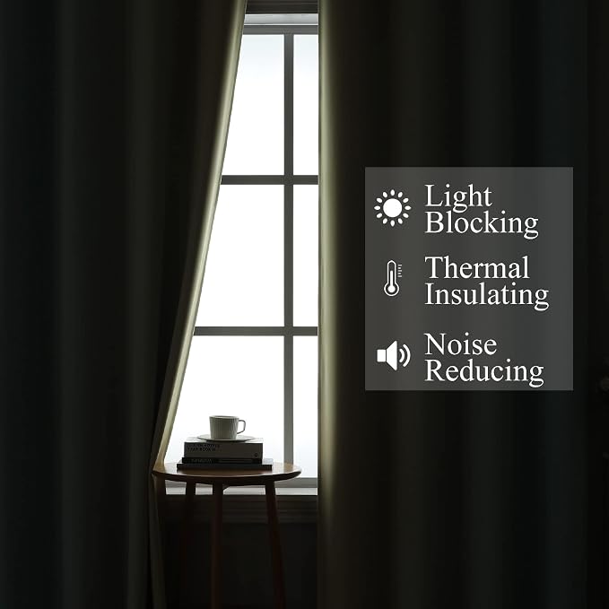 Estelar Textiler Beige and Aqua Blackout Curtains - Image 3
