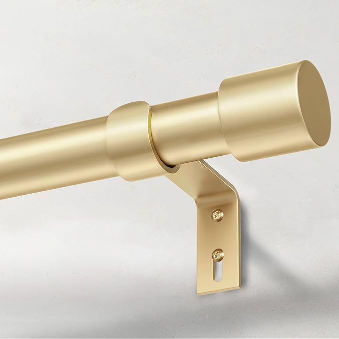 Extra Long Curtain Rods for Windows 32 to 240 Inch, 1 Inch Gold Heavy Duty by IFELS