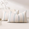 Hckot Throw Pillow Covers 12x20 Set of 2 Blue Pillow Covers Farmhouse by Hckot