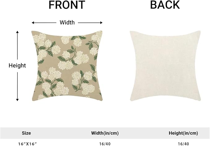 AEIOAE Spring Pillow Covers 16x16 Inch Set of 2, Floral Summer Outdoor Seasonal - Image 5
