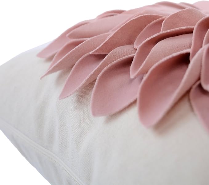 OiseauVoler Decorative Throw Pillow Covers Handmade 3D Flower Cushion Cover - Image 3